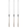 3pcs Makeup  Spatula Color Blending Stainless Steel Transparent Handle Nail Gel Spatula St