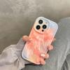Gradient Color 3d Meteorite Pattern Letters Shockproof Phone Case For Iphone 14 11 12 13 Pro Max Lovely Soft Back Cover Case