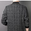 Men's Woolen Jacket Spring and Autumn Trend Casual Dad's Outfit  Plush Slim Fitting Baseball Collar Jacket  Men's Clothing