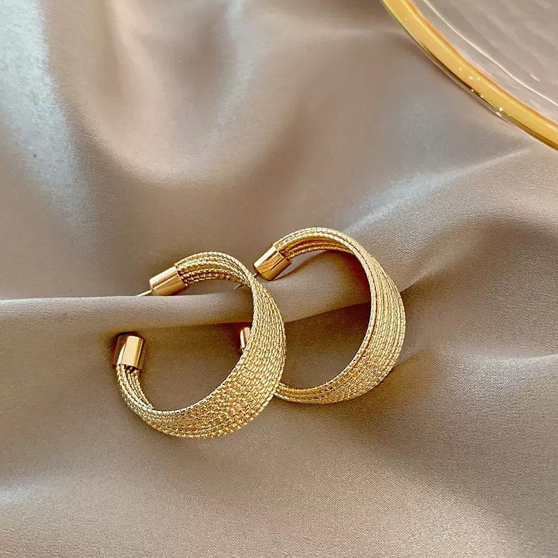 S925 Silver Needle European-American Exaggerated Design Hoops - 2023 New Niche Luxury Earrings