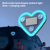 Car Led Window Decoration Heart Neon Light Suction Cup Fixed Luminous Heart Solar Ambient Neon Light Car Lights Accessories 1Pc