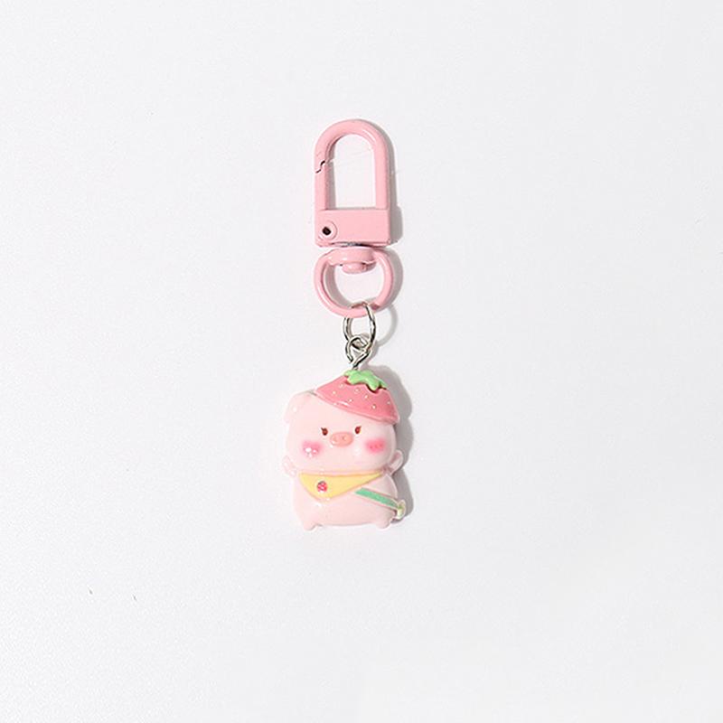 Cartoon Cute Pink Small Pig Animal Pendant Keychains Backpack Hangings Decoration Accessries Gifts