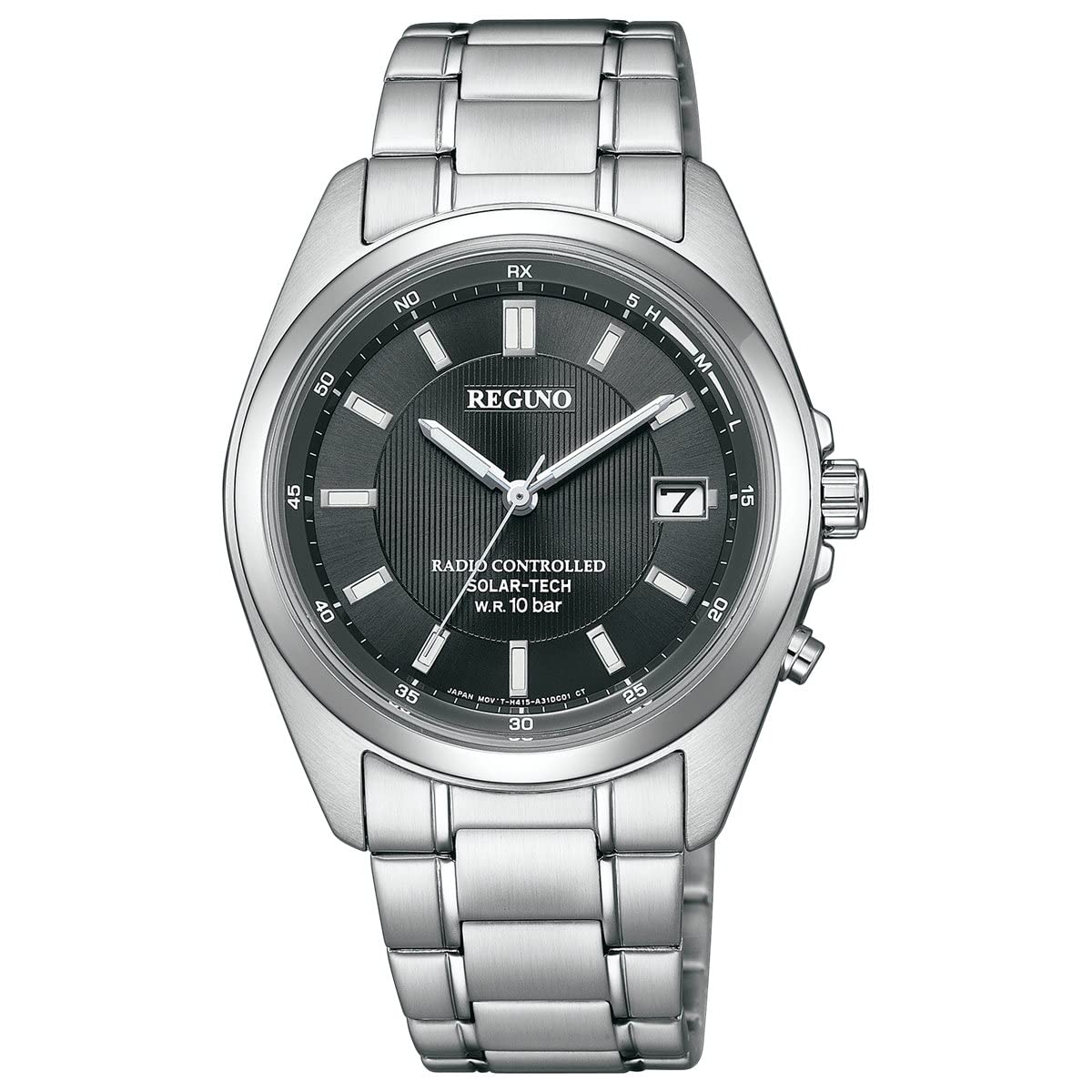 

CITIZEN REGUNO Деловой Часы Дата Секунды Citizen KS3-115-51 Мужские (Радиоуправляемые, на солнечных батареях, водонепроницаемые), Аналоговый, Дисплей, Стрелка, Черный,