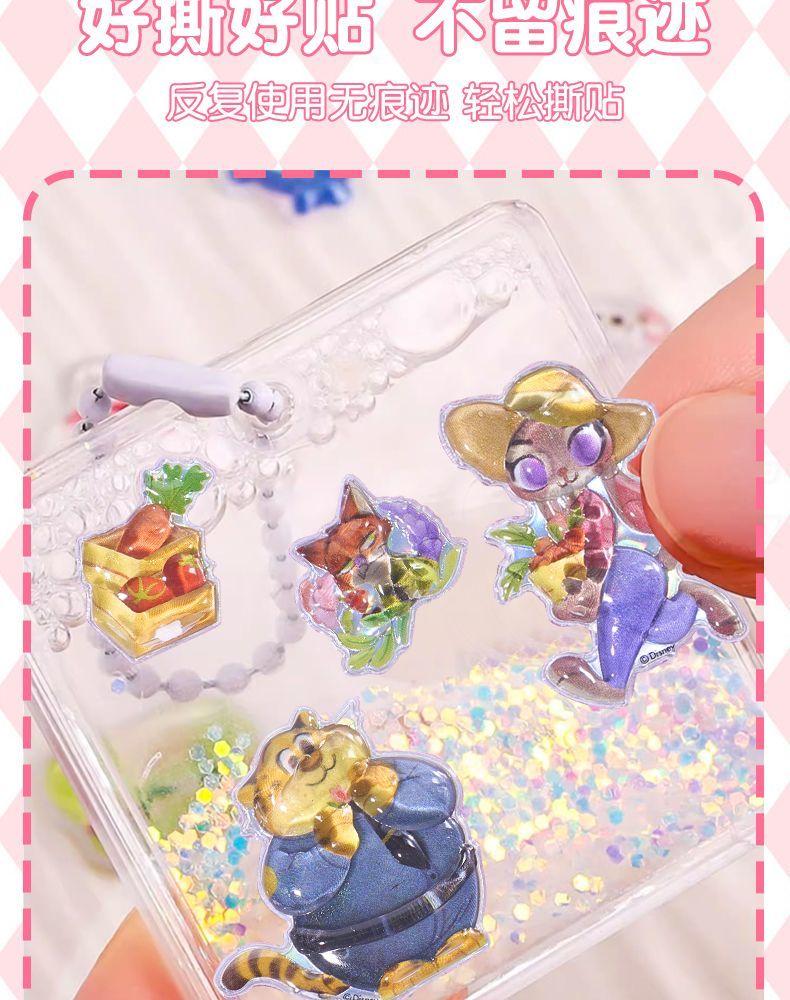 Kawaii 3D Crystal Stickers Creative Peripheral Zootopia Student Reward Diamond Sticker Phone Case Decoration Stickers