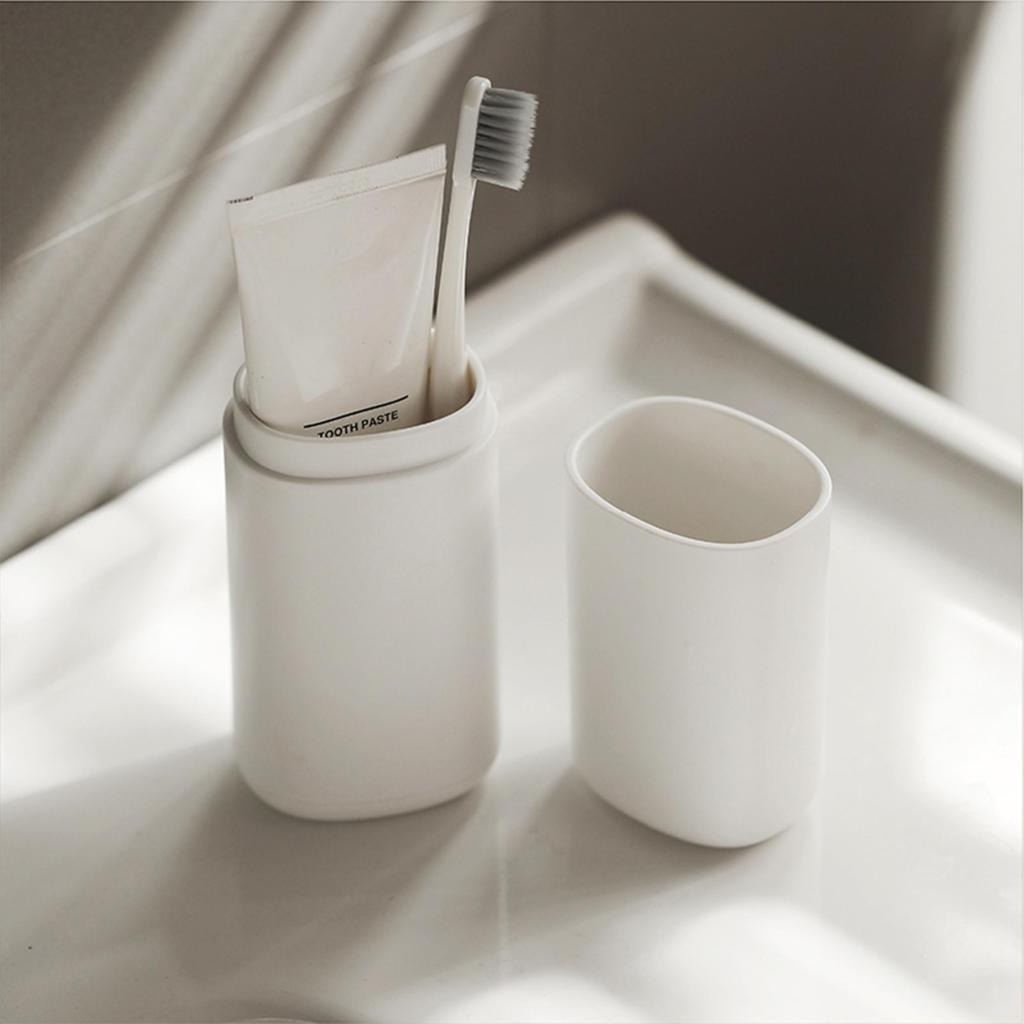 akindou Portable Toothbrush Set of Easy to Perfect for Business the and More Case, 2, Pair, Clean, Disassembles, Trips, Travel, Office, Camping,