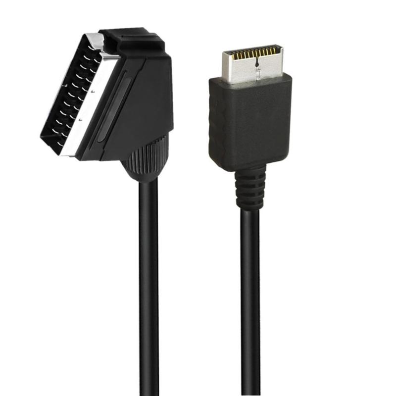 5.9ft SCART RGBs Cable For 1 2 3 Systems Enhanceds Sound Video Quality TV Gaming Accessory