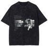 Japanese Manga Lain Print Tshirt For Men Women Clothing Harajuku Washed Oversized T Shirt Summer Cotton Short Sleeve Tee Tops