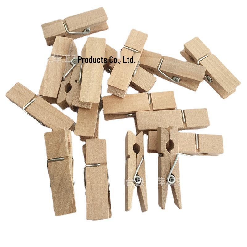 Clipsuri mici din lemn natural pentru depozitare și fotografii (2.5~7.3cm)
