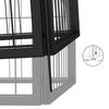 Vidaxl Kojec Dla Psa, 18 Paneli, Czarny, 50X100 Cm, Stal