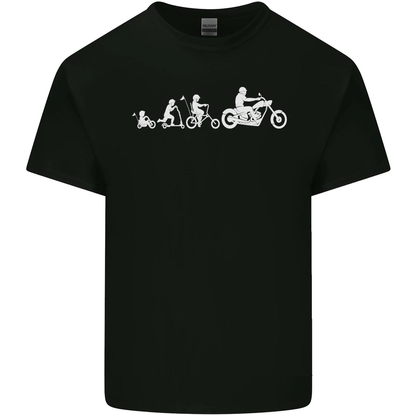 Evolution Motorcycle Motorbike Biker Kids T-Shirt Childrens L