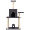 VidaXL Cat Tree with Sisal Scratching Posts Dark Grey 122 Cm 172090