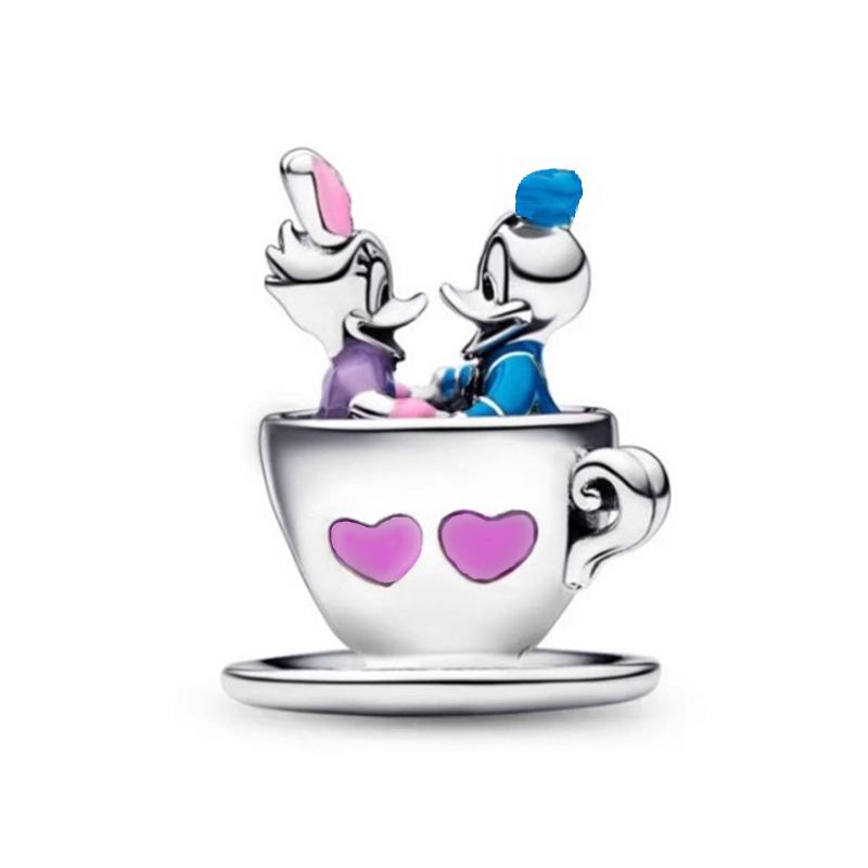 New Miniso Mickey And Minnie Series Charm Beads Original Ideal For Bracelet Donald Duck Beads Charm Women's Fine Jewelry