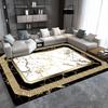 Golden Decorative Rug For Living Room Luxury Style Entrance Floor Mats Lounge Soft Antiskid Carpet Bedroom Bedside Rugs Washable