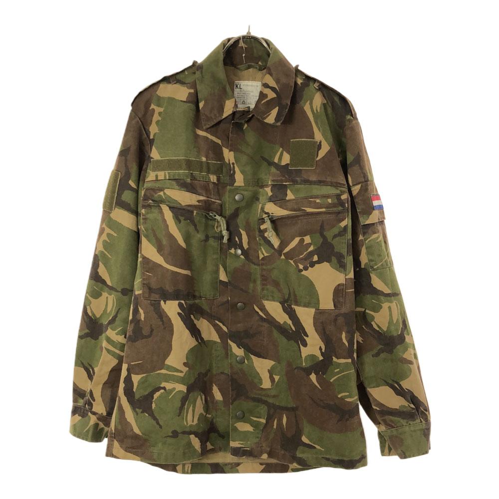 

90s KL Dutch Army camouflage Long sleeve Military jacket khaki Old Men s Used