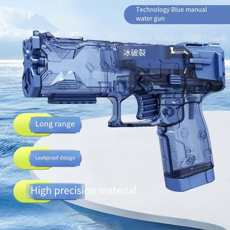 

Passion Manual Water Gun Ice Blast Desert Eagle Summer Swimming Battle Toy Continuous Shooting Pool Outdoor Fun for boys синий