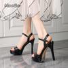 Fashion Sexy Peep Toe High Heel Sandals for Women's Stiletto Heel Ankle Strap Platform Comfortable Wedding Evening Party Dress Shoes