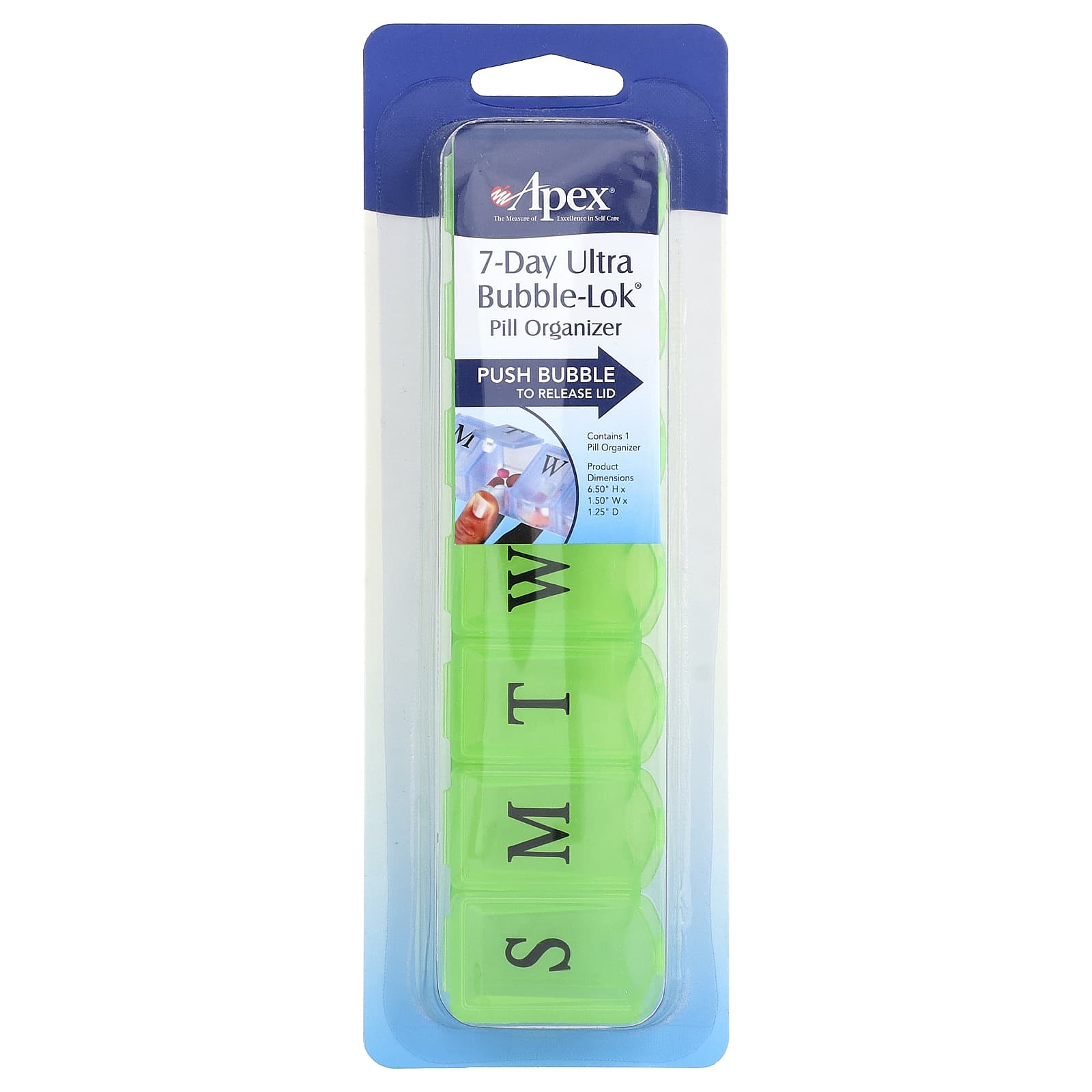 

7-Day Ultra Bubble-Lock Pill Organizer, 1 Pill Case