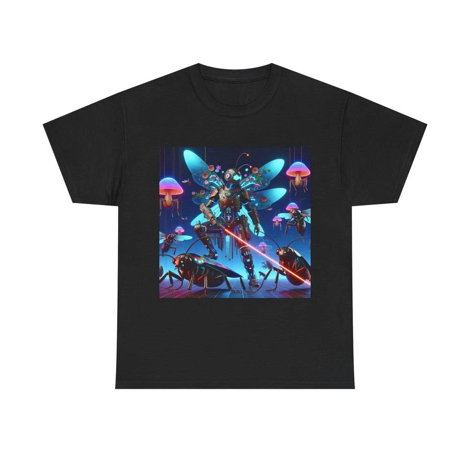 Unisex Adult T Shirt Psyber-Punk Fairy Mechas L