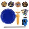 Thrilling New Burst Beyblade Set With Grip Wired Ruler Launcher For Kids