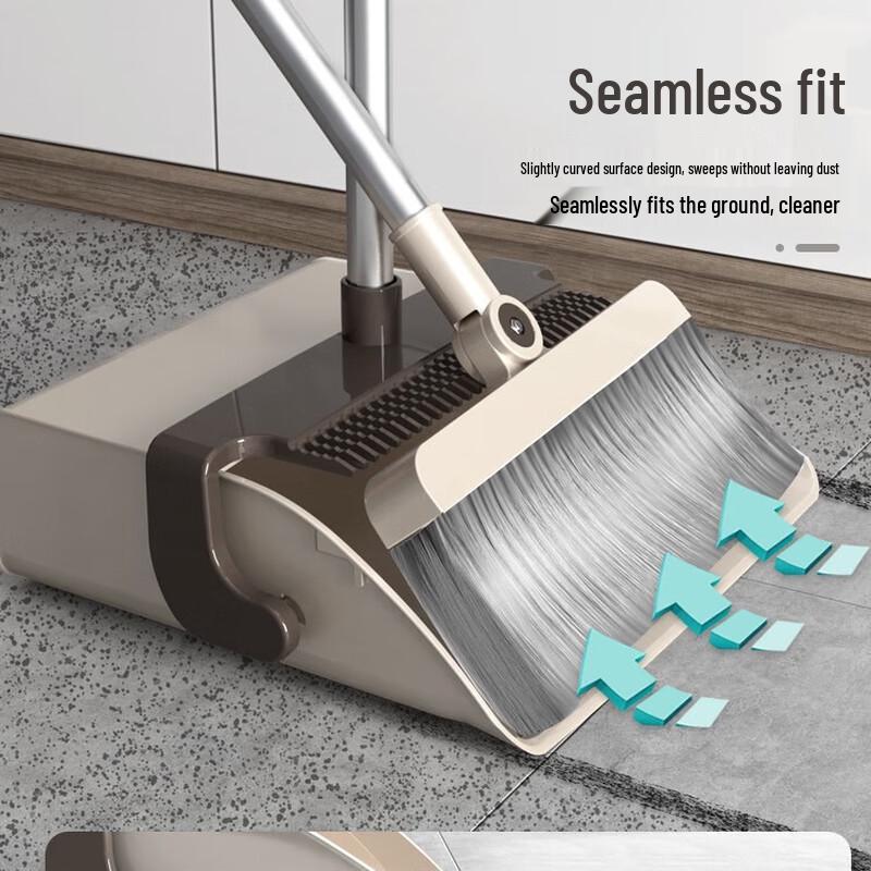 OJW Soft Bristle Broom & Dustpan Set