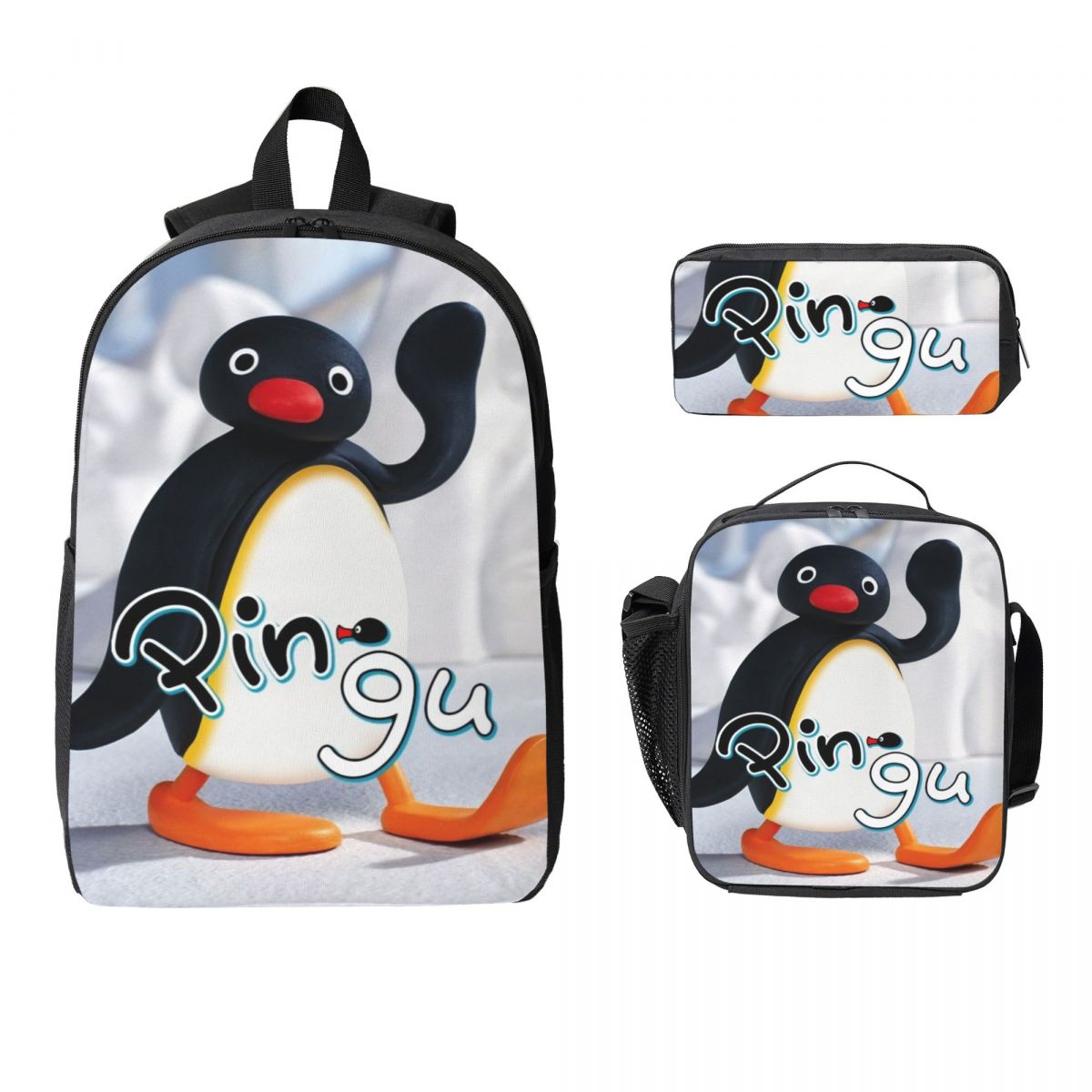 3 Stuks Jaws 10e Verjaardag Rugzak Set voor Kinderen Pennen Etuis School Draag Sets met Lunchbox Voor School Leerlingen Rugzak