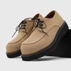 Large Size Retro Derby Shoes Big Head British Platform Heightening Casual Leather Shoes