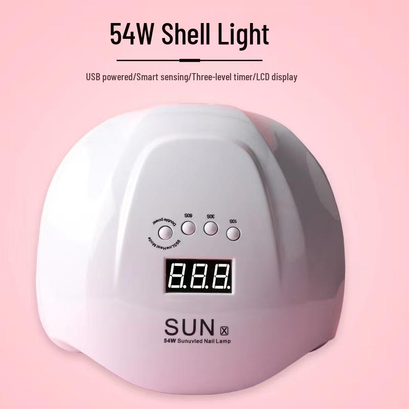 54W Smart LED Nail Lamp: Quick-Dry Gel Nail Polish Dryer with SUNX Technology