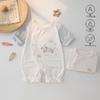 Newborn Breathable Modal Baby Romper with Belly Protection and Side Opening