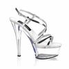 2025 fashion new 15cm stiletto sequined high heels, car sandals