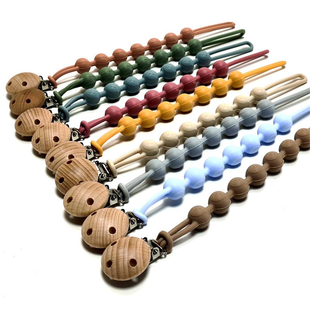 Pacifier Strap Baby Soother Chain Newborns Dummy Chain Baby Product Silicone Teether Pacifier Strap Pacifier Holder