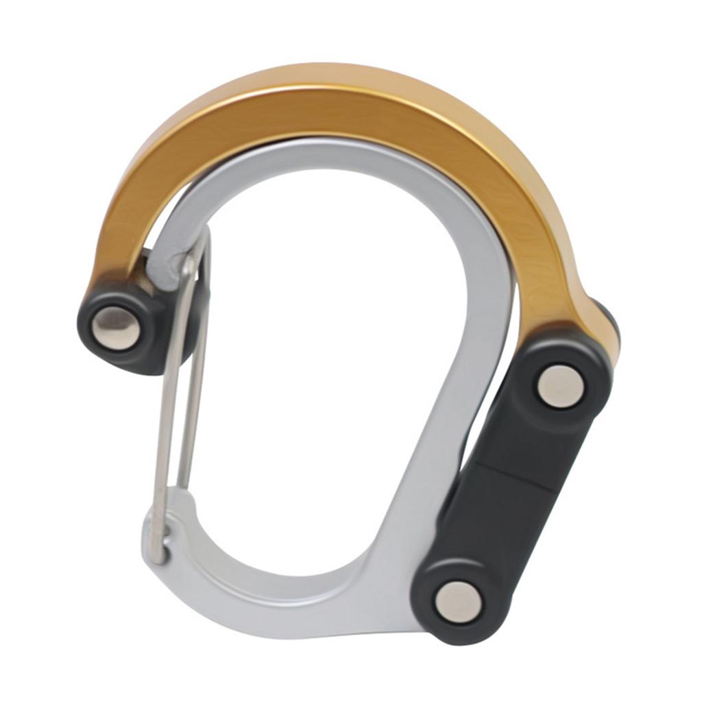 Carabiner Buckle Clip Multifunctional Keychain D Shape Buckle Clip Aluminum Alloy Outdoor Carabiner Clip Swivel Hooks
