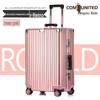 Aluminum-Magnesium Alloy Suitcase with Aluminum Frame, Universal Wheels, Combination Lock - 24" Carry-On for Students & Men's Business Travel.