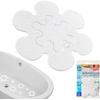 COMPAC HOME Safe-T-Shapes Anti-Slip Bathroom Decals - 7 Large White Daisies with Removable Inner Daisies (14 Total), Flexible Non-Slip Tub & Shower