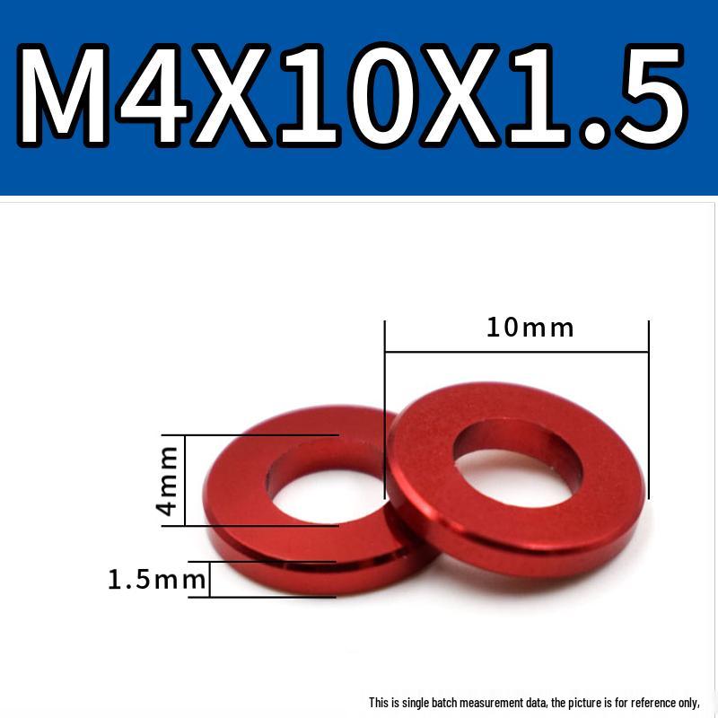 Цветная алюминиевая плоская шайба и проставка (М4/М5/М6/М8)
