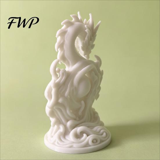 3D Printed Dragon Ornament Chinese Statue, Compact Figurine, Fine Detail Zodiac Collectibles Carving Design, Creative for Office Desk Decor Statue