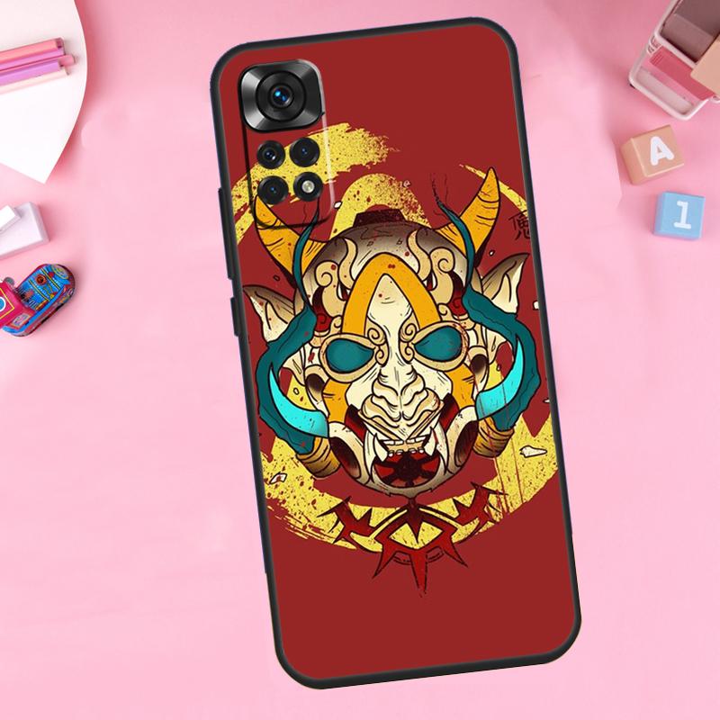 

Japanese Hannya Oni Mask For Xiaomi Redmi Note 14 13 10 11 12 15 Pro Plus Phone Case For Redmi 15C 13C 12C 10C 14C 15 Redmi Note 12 Pro 5G