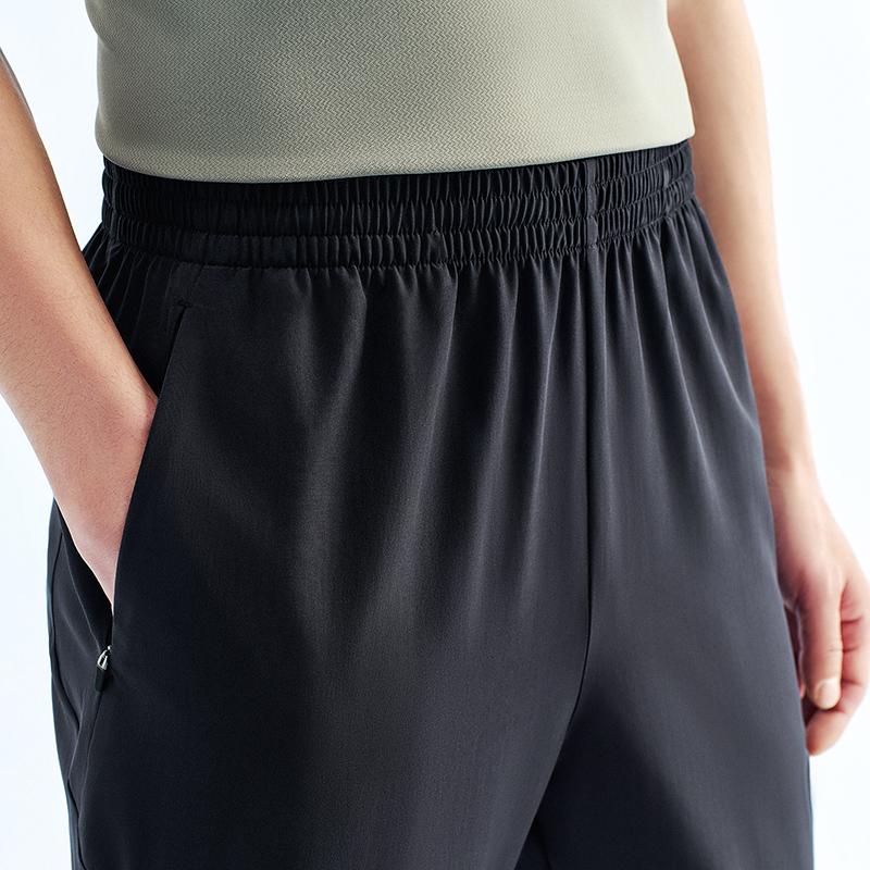 Anta Mens Woven Sports Long Pants Summer Casual Pants Men Bottoms Basic-Black 952627523-4