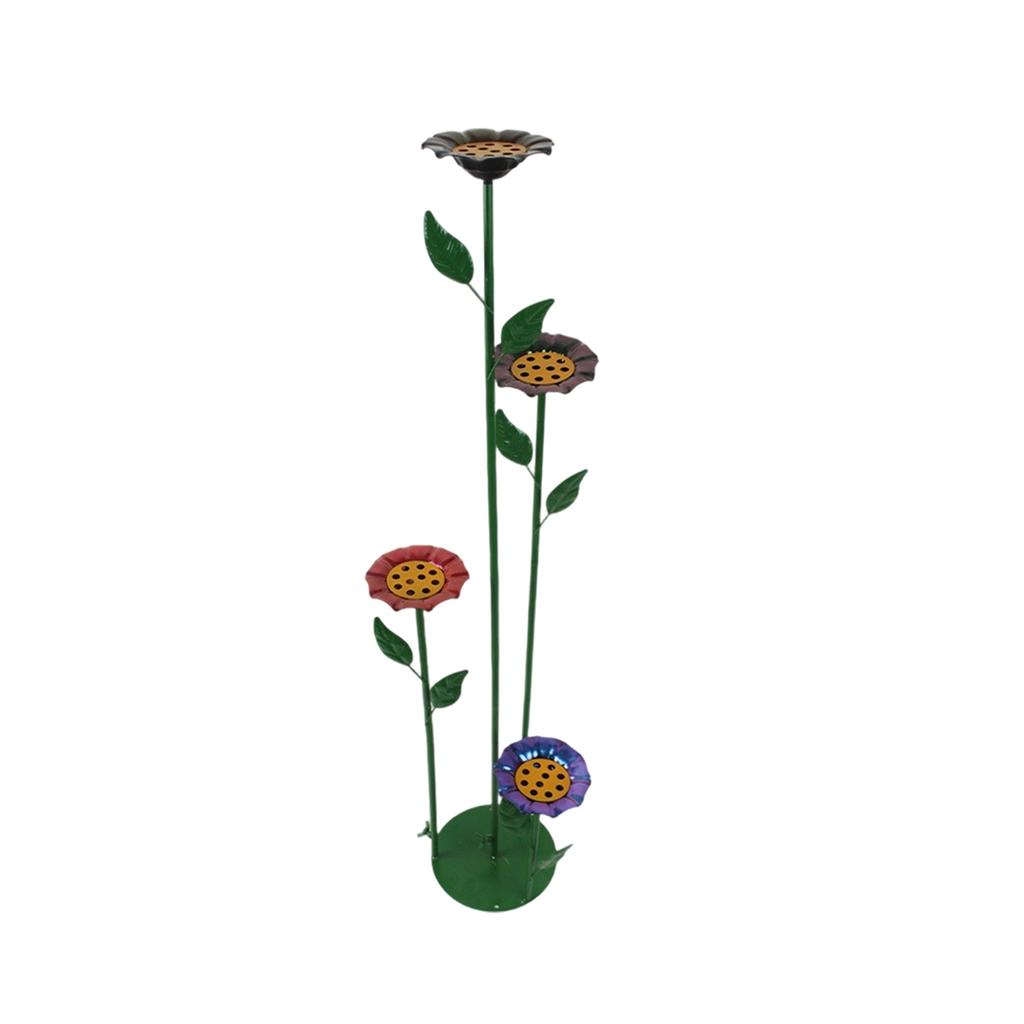 Outdoor Flower Bird Feeder and Bird Bath, Garden Stake Butterfly Dish for Yard Decoration