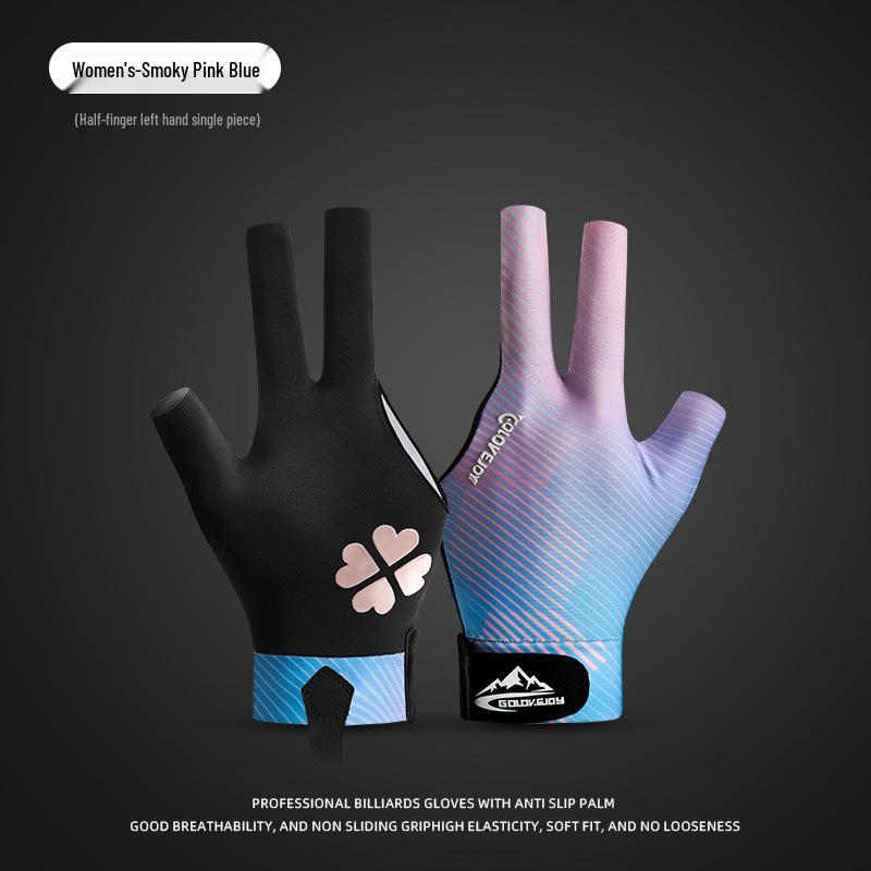Unisex High-Elastic Anti-Slip Snooker Gloves - Fingerless, Smooth, Compression Billiards Gloves