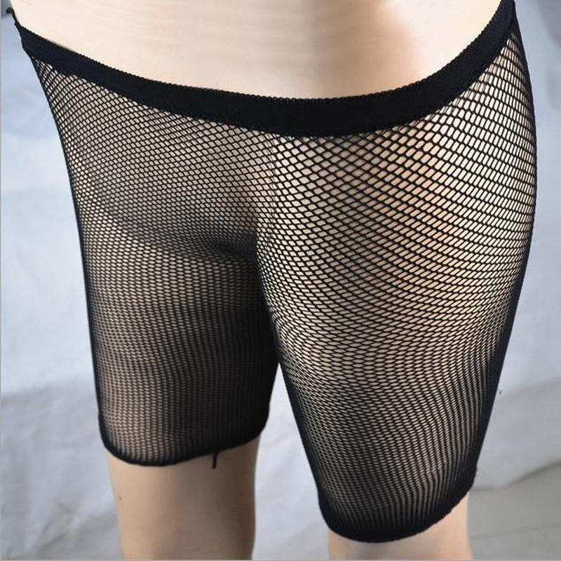 Womens Sexy 1/3 Fishnet Pantyhose Anti Chafing Footless Black Small Mesh Fishnets Tights Fish Net Stockings