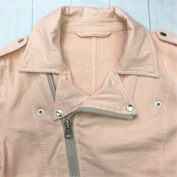 Ron Herman Cotton 3/4 Sleeve Double Riders Jacket Military Style Blouson Outer Men's S Pink(USED)