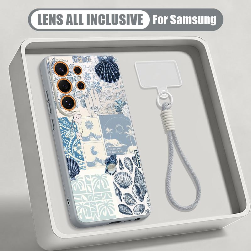 Jellyfish Dolphin Pattern Case For Samsung S26 Ultra S25 FE S24 S24 Plus A57 A37 A17 A56 A36 A16 A55 A35 A15 A54 5G Hybrid Magnetic Matte Cover