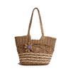 Woven Straw Bag Women's Large-capacity New Versatile Shoulder Seaside Beach Vacation Tote Bag Tide