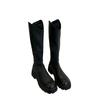 2025 New Autumn and Winter Round Head Thick Legs Big Tube Circumferential Knight Boots Elastic High Boots But Knee Boots Women's Boots