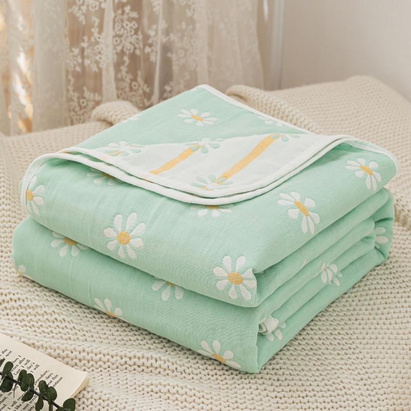 Class A Cotton Six-layer Gauze Children Throw Blanket Couch Soft Towel Quilt Single Double Summer Air Conditioning Cover Blanket For Kids Adult