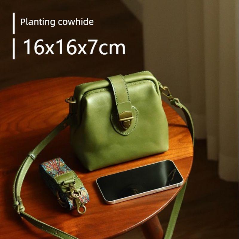 [Clearance Special Offer] First Layer Cowhide Women Bag Genuine Leather Bag Skeleton-Skin