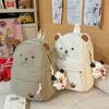 Schoolbag1011 Autumn/Winter New Velvet Backpack for Women, Korean Style Fashionable Cute Large Capacity Backpack, Backpack for Middle and High