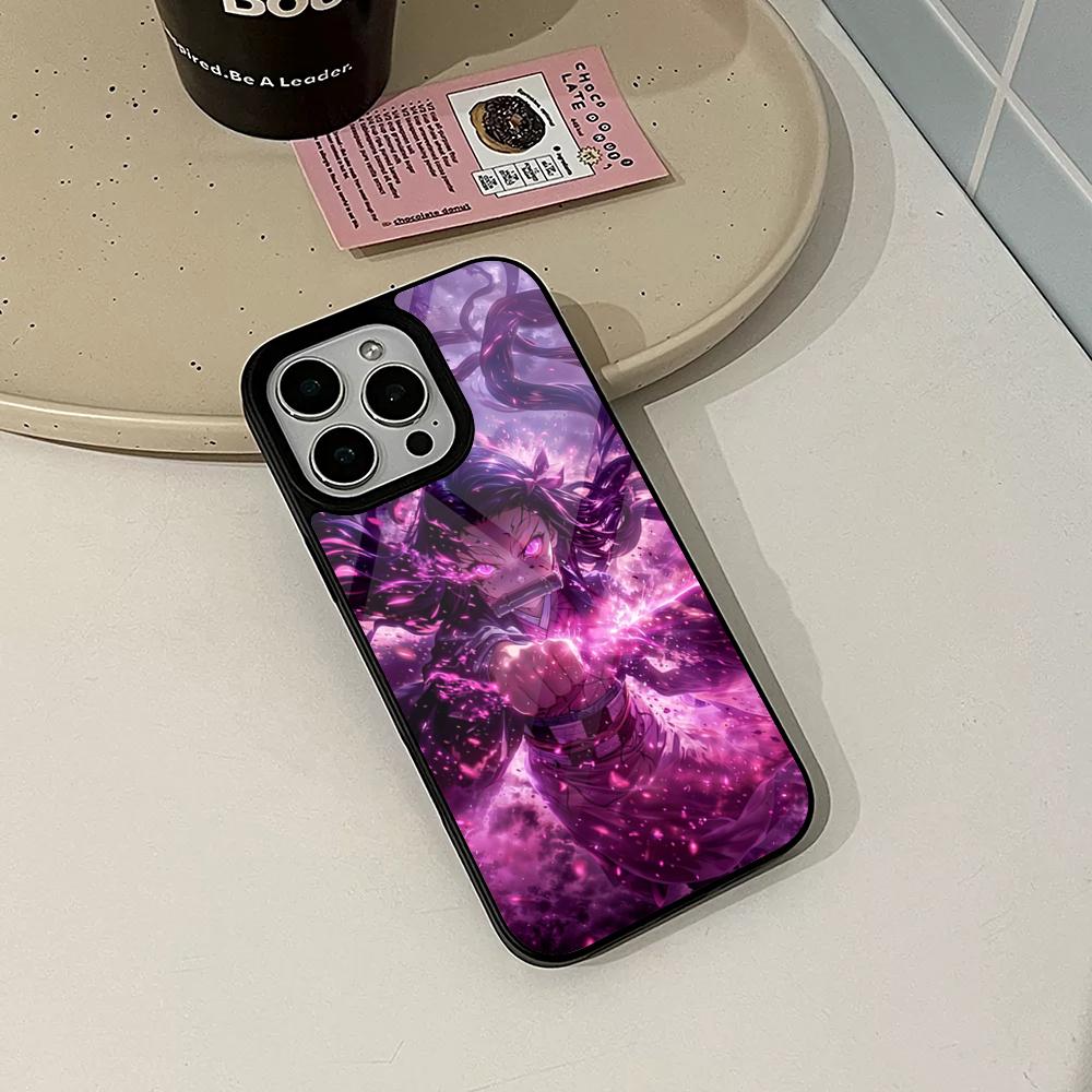 Anime Demon Slayer Phone Case for Iphone 17 16 15 14 Air 13 12 11 Pro Max Mini Plus Fundas Shell PC+TPU Cover