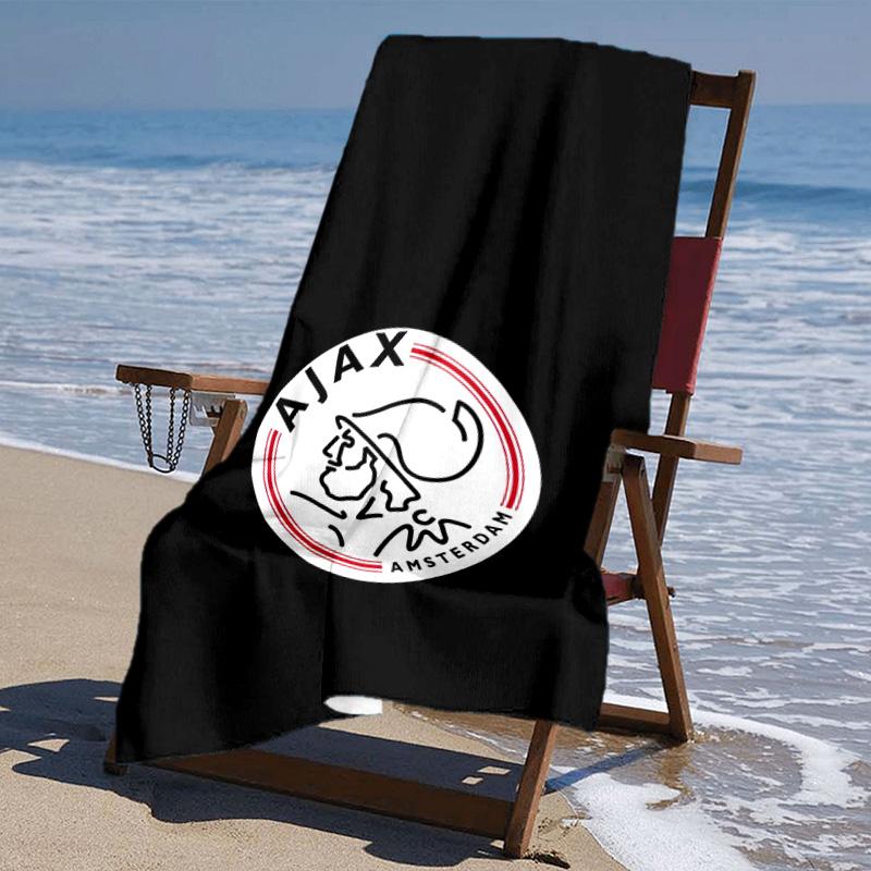 proof beach towel with AFC Ajax pattern - soft,absorbent,quick-drying,machine washable - perfect for swimming,camping,bathing
