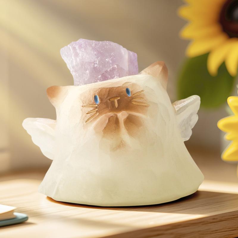 Katze PAI Glücksenergie Überraschungsbox Niedliche Cartoon Kristall Desktop Dekoration Perfektes Geschenk für Mädchen